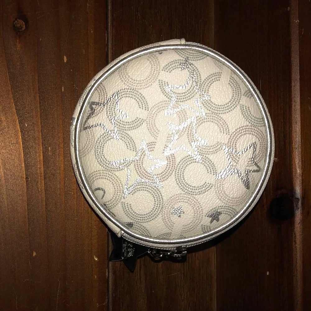 Coach Waverly Snow Round Coin Purse